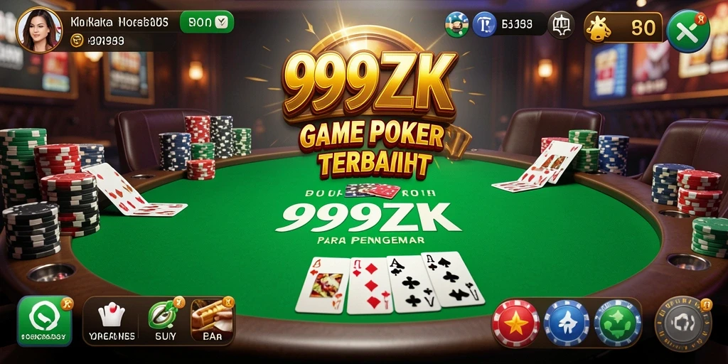 Gameplay Poker real-time yang mengasyikkan di 999ZK.