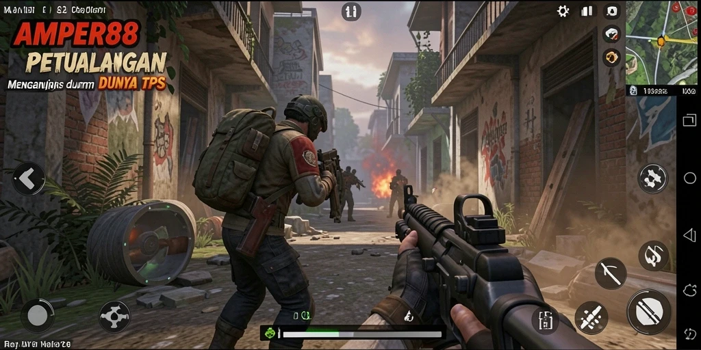 Tampilan aksi menegangkan dari gameplay AMPER88 yang memukau.