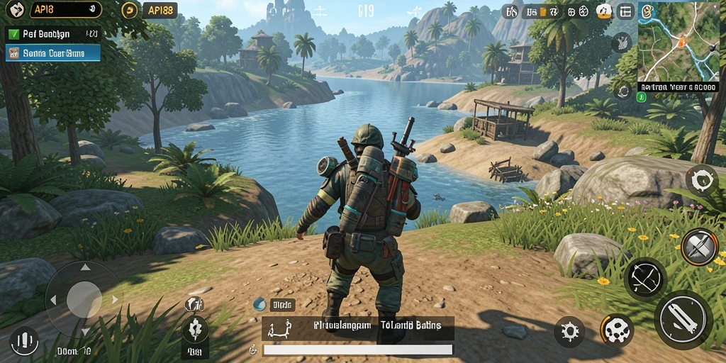Tangkapan layar gameplay API88 yang menampilkan eksplorasi dunia terbuka yang indah.