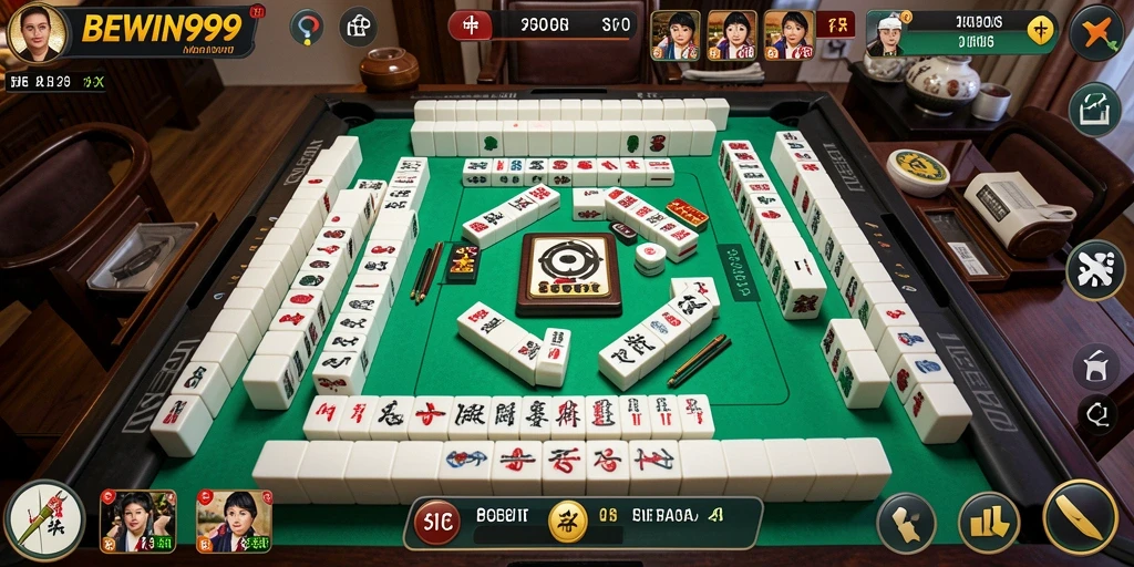 Screenshot gameplay BEWIN999 yang menampilkan pengalaman Mahjong yang kaya.