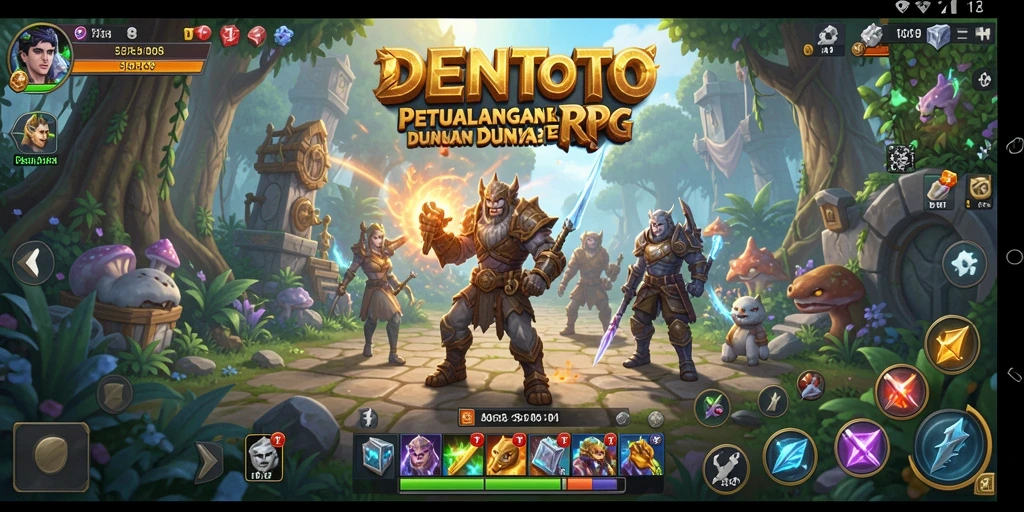 Screenshot gameplay DENTOTO yang menunjukkan aksi pertarungan yang menegangkan.