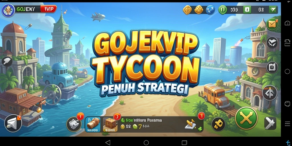 Tampilan gameplay GOJEKVIP yang menarik dan penuh warna.