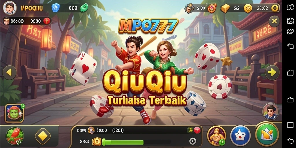 Tangkapan layar utama MPO777 menampilkan gameplay QiuQiu yang seru.