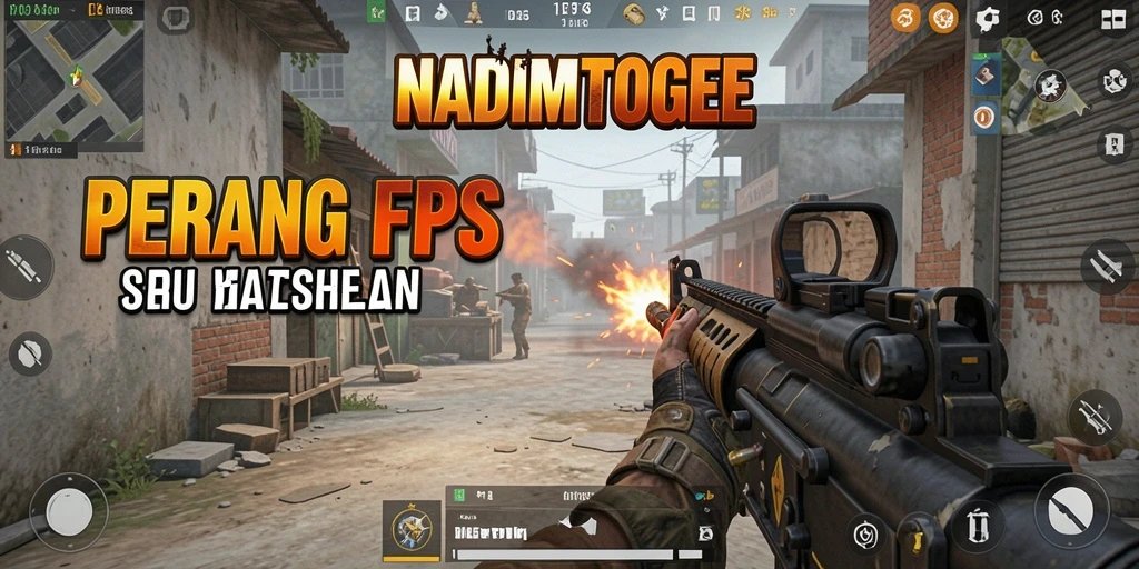 Tampilan gameplay mendebarkan di <strong>NADIMTOGEL</strong> dalam aksi tembak-menembak.