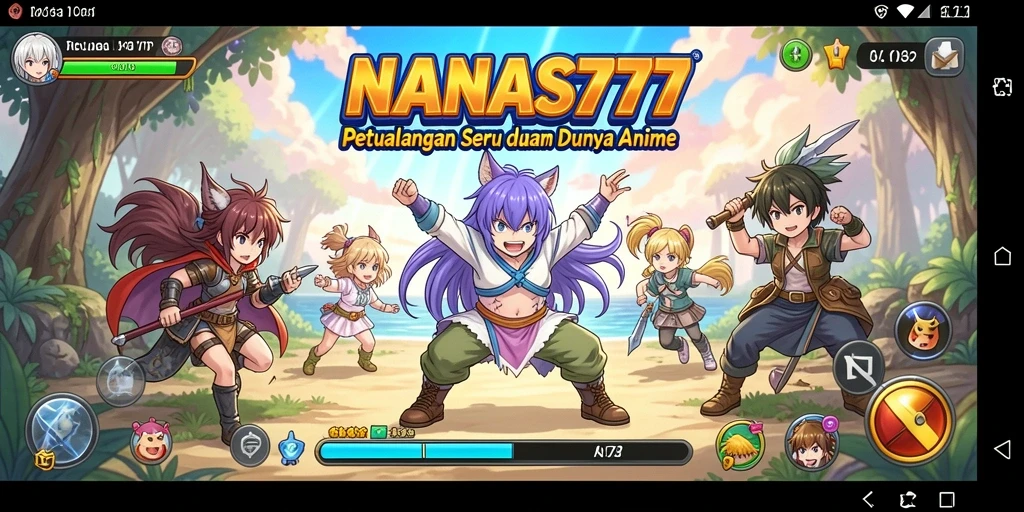 Tampilan gameplay NANAS777 dengan karakter Anime yang menarik.