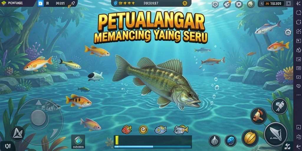 Tampilan gameplay menarik dalam permainan Fishing PIONTOGEL.
