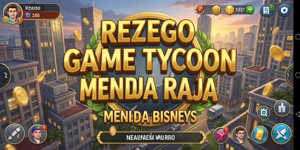 Screenshot gameplay REZEGO dengan elemen Tycoon yang menonjol.