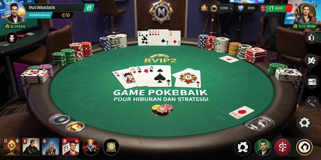 Tampilan screenshot RVIP2 yang menunjukkan aksi seru game Poker.