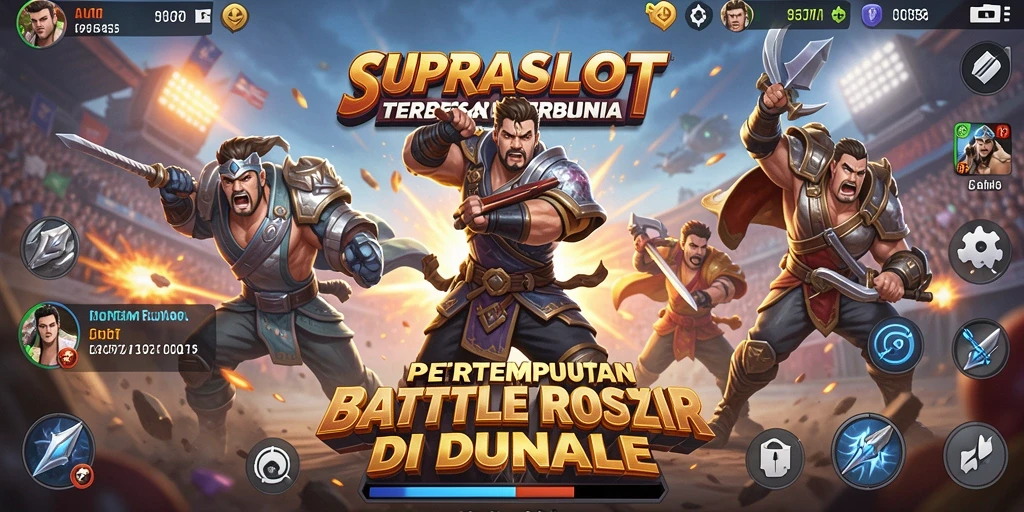 Tampilan gameplay intens pertempuran di SUPRASLOT dengan pemain lainnya.